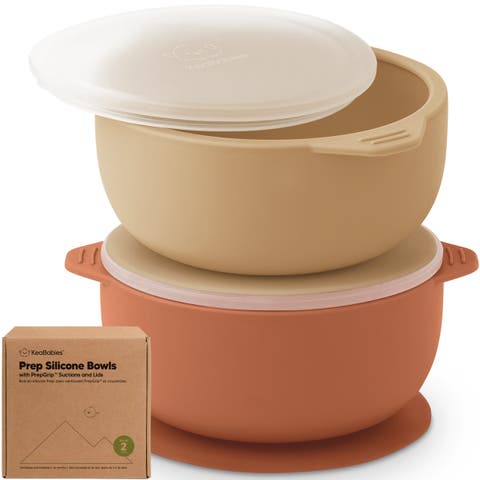 2-Pack Silicone Suction Bowls