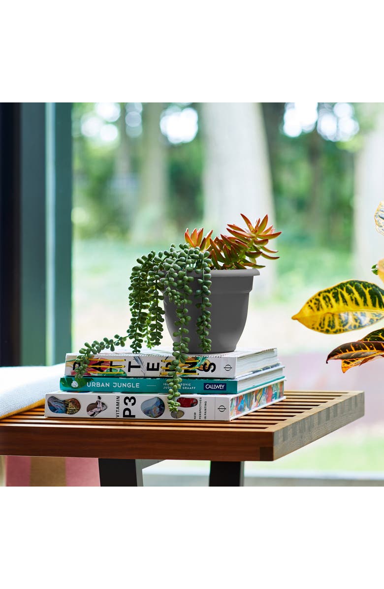 Bloem Ariana Self Watering Planter 16 Inch, Charcoal Gray, Alternate, color, Gray