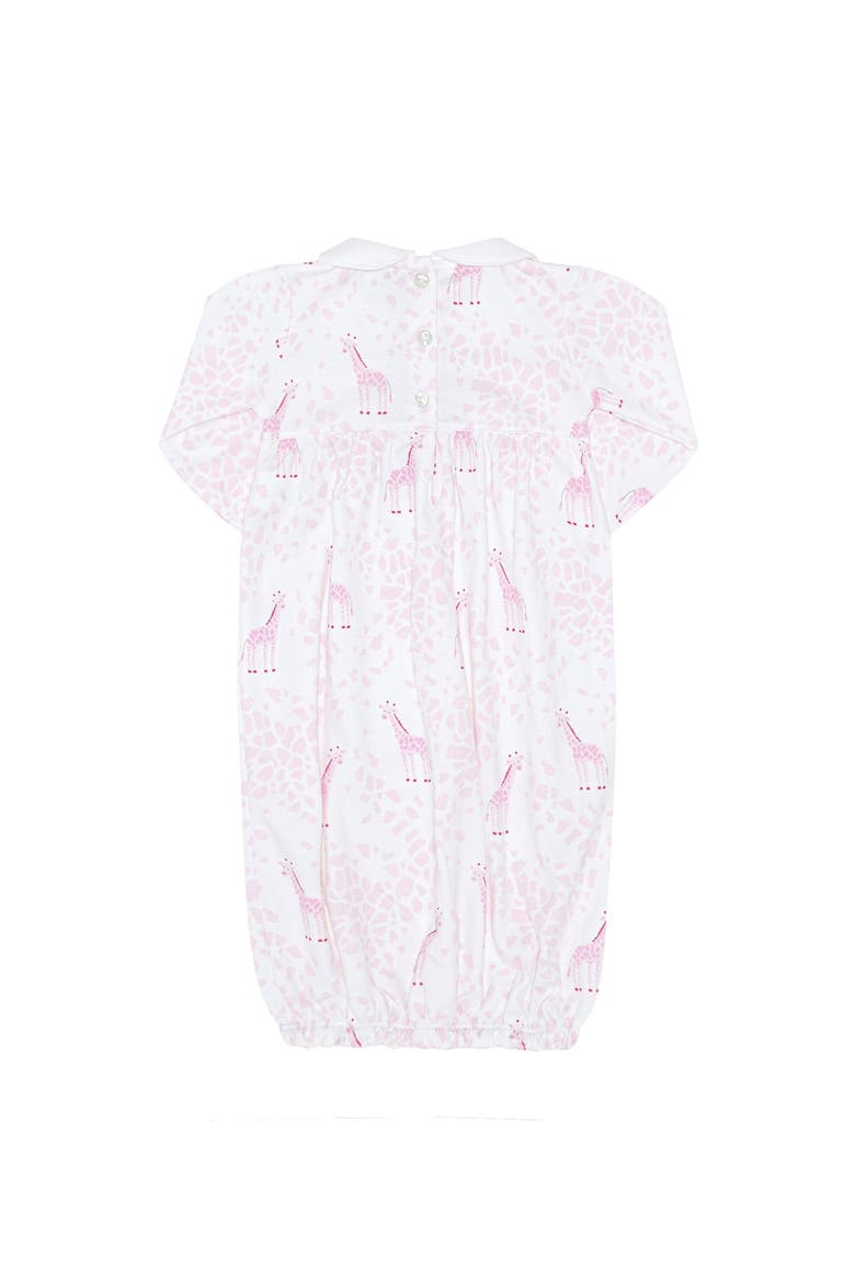 Pink Giraffe Print Smocked Gown  - Baby, Alternate, color, Pink