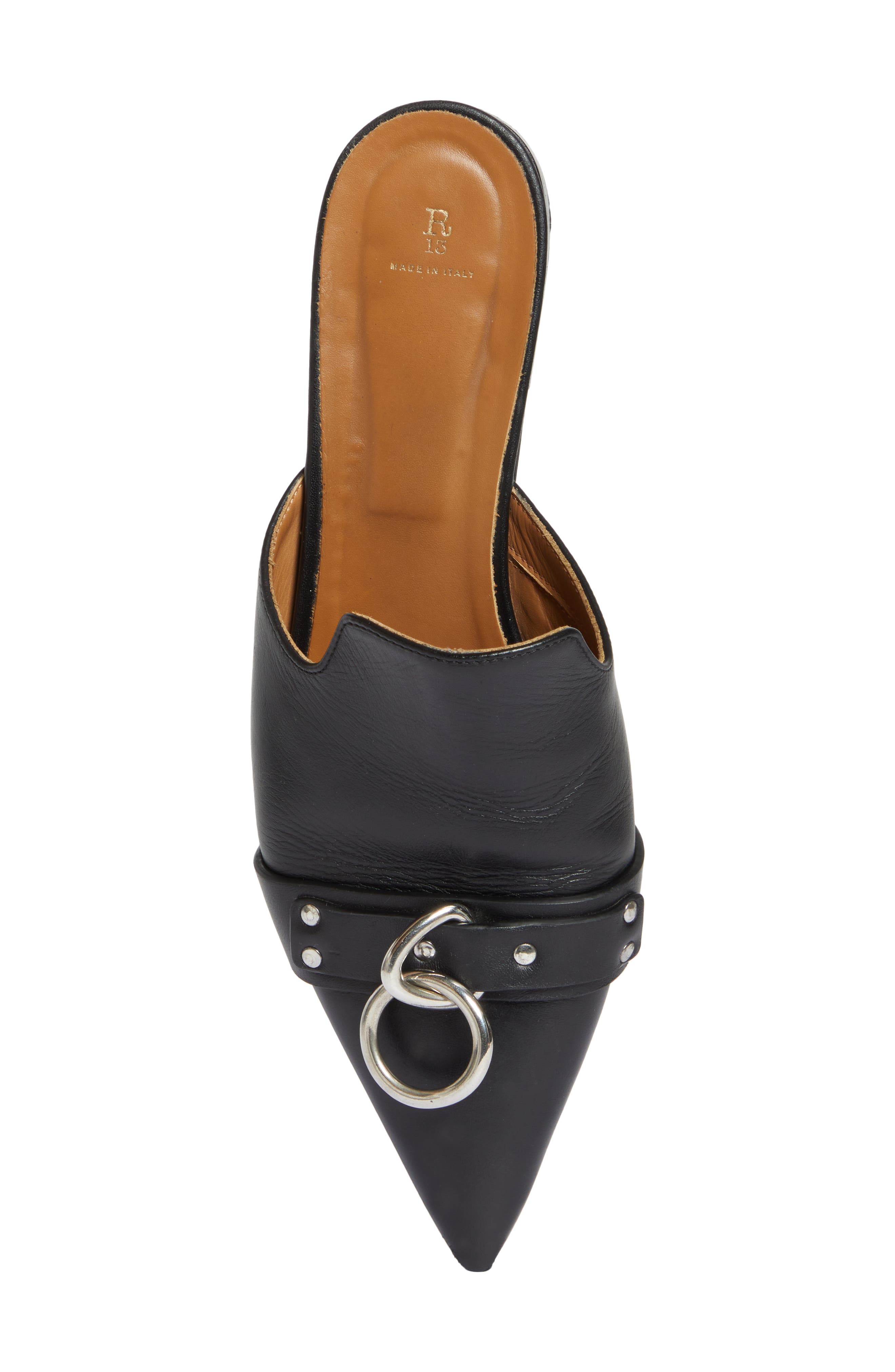 R13 Pointed Toe Flat, Alternate, color, 