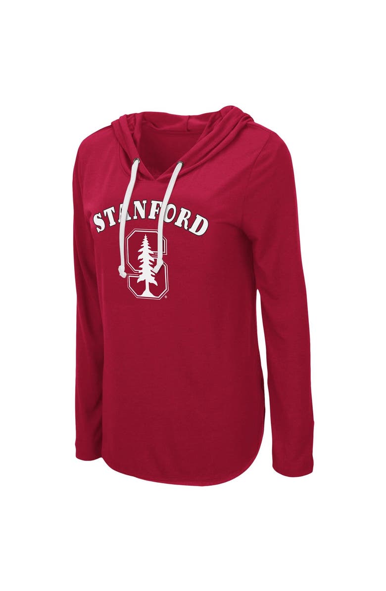 COLOSSEUM Women's Colosseum Cardinal Stanford Cardinal My Lover Lightweight Hooded Long Sleeve T-Shirt, Alternate, color, 