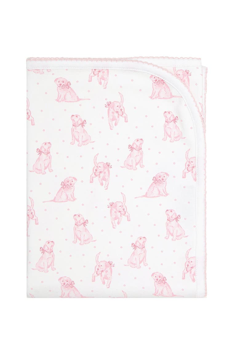 Pink Puppy Love Print Blanket - Baby, Alternate, color, Pink