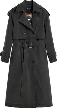 Desigual Faux Leather Trench