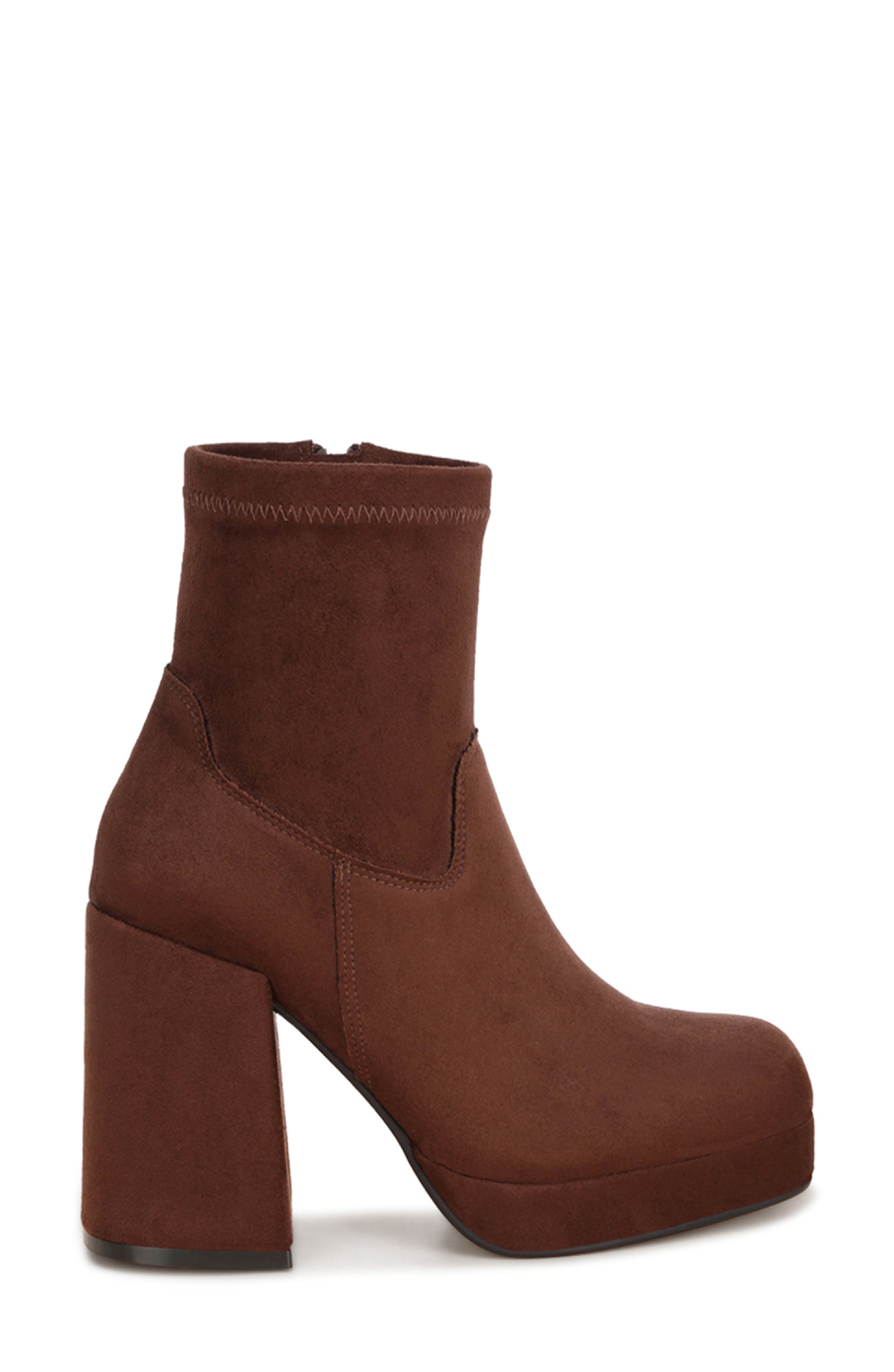 Antbera Platform Bootie, Alternate, color, BROWN SUEDE