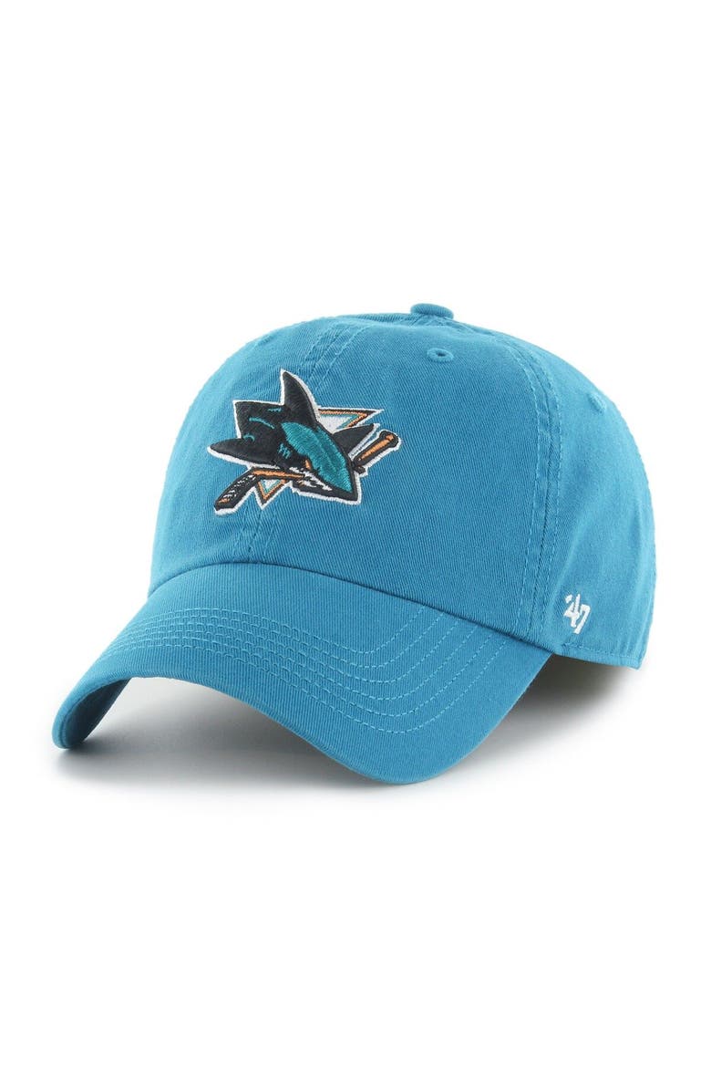 '47 Men's '47 Teal San Jose Sharks Classic Franchise Fitted Hat, Main, color,