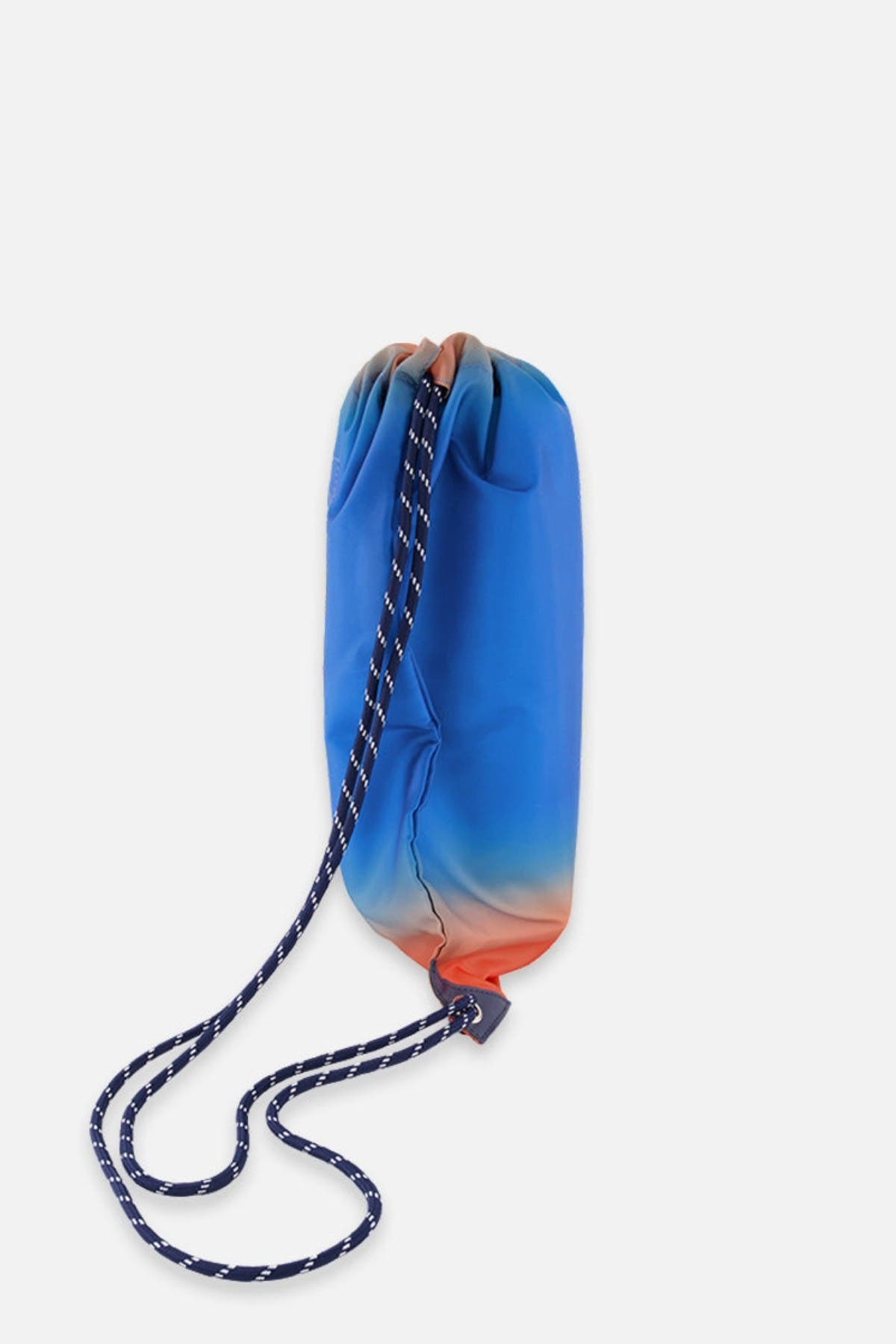 Deux par Deux Gradient Lightweight Durable Spacious Drawstring Bag, Alternate, color, Blue And Orange Gradient