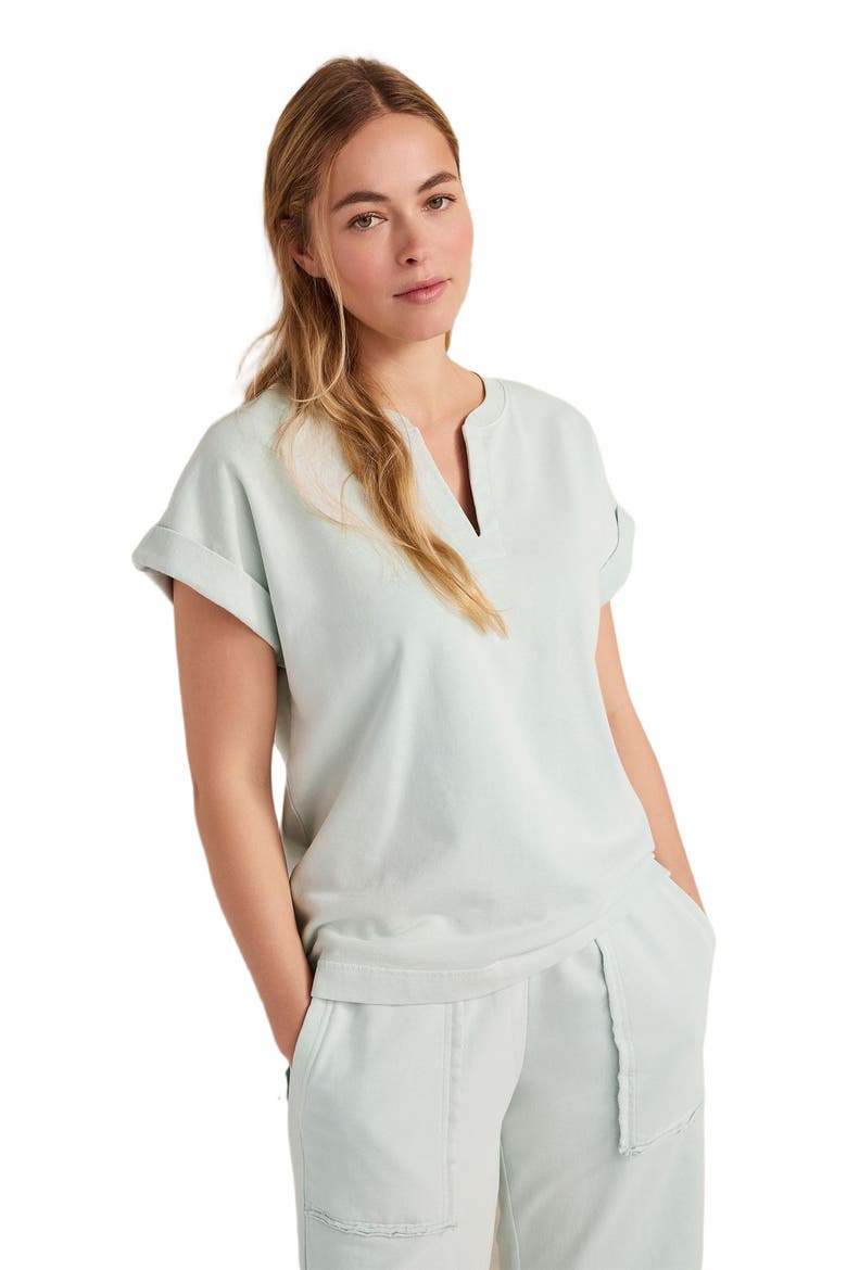 Garment-Dyed Organic Cotton Terry Tee, Main, color, Garment Dye Sea Glass