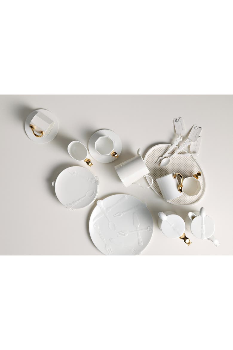 Cutlery Tall Teapot, Alternate, color, Multi