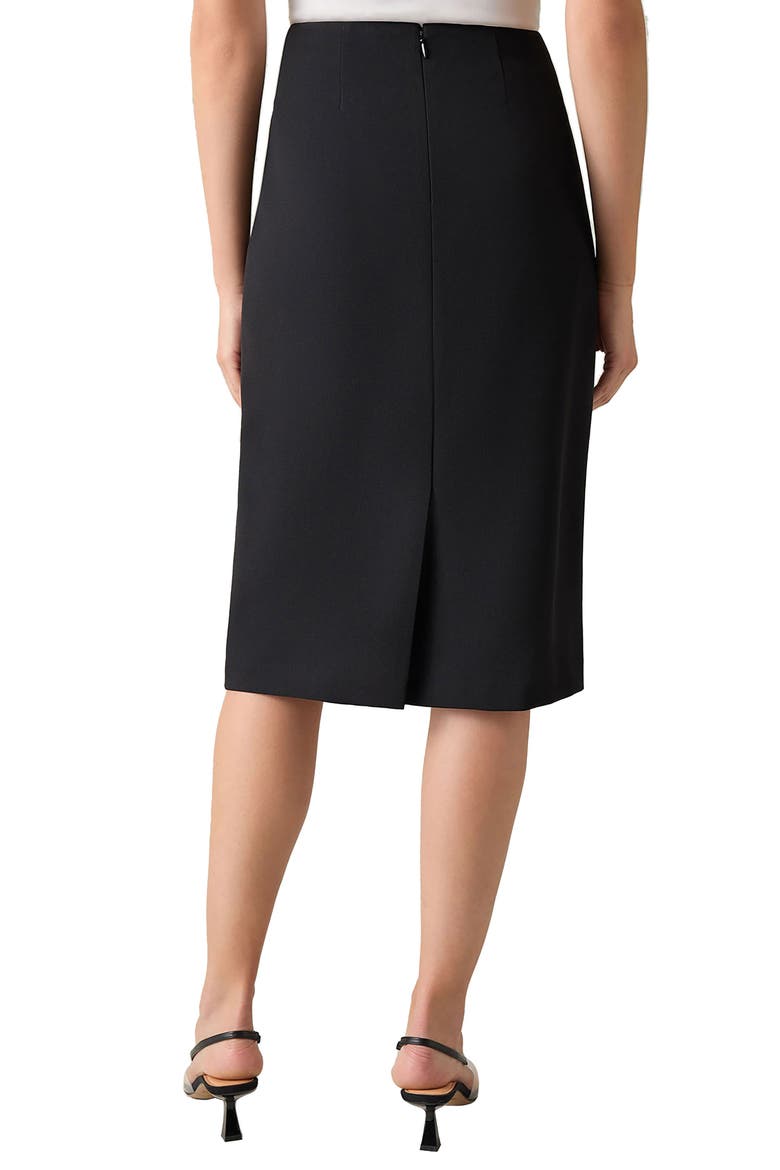 Classic Below Knee Length Skirt, Alternate, color, BLACK