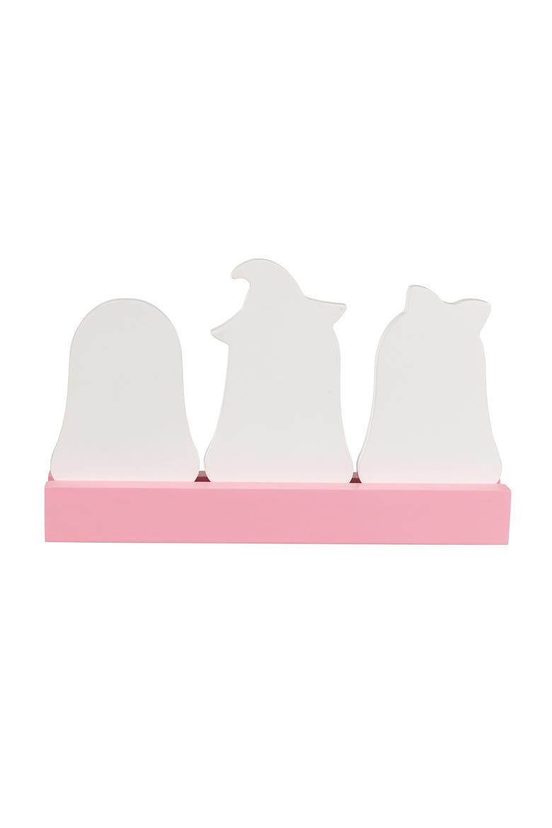 10"L Halloween Wooden Epoxy Ghosts Table Decor, Alternate, color, Pink