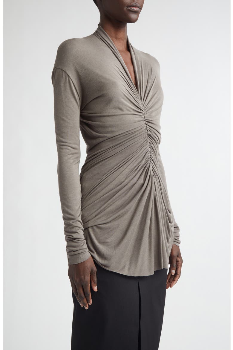 Radiance Gathered Jersey Top, Alternate, color, DUST