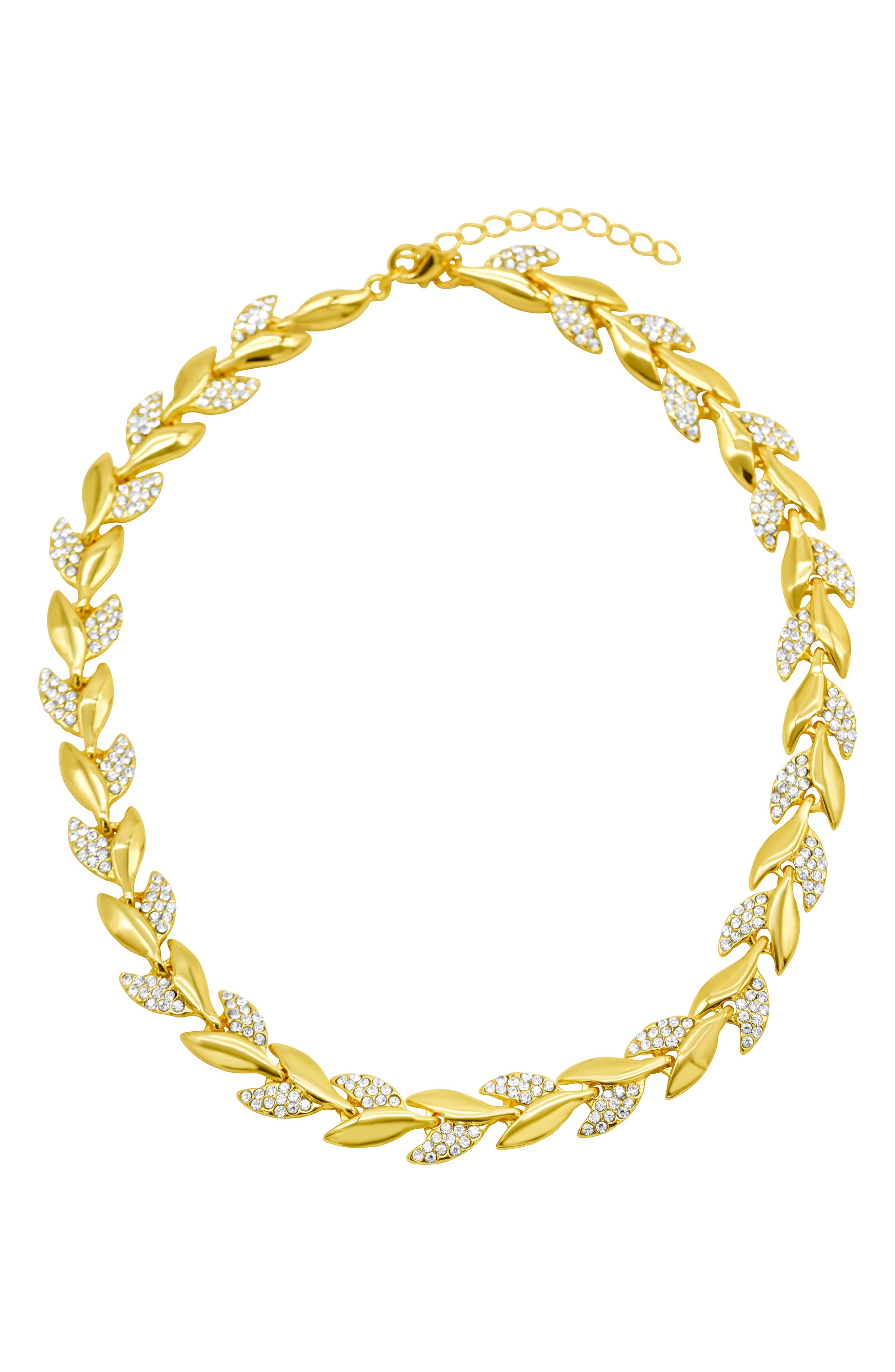 Adornia Crystal Leaf Necklace