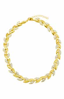 Adornia Crystal Leaf Necklace