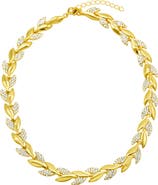 Adornia Crystal Leaf Necklace