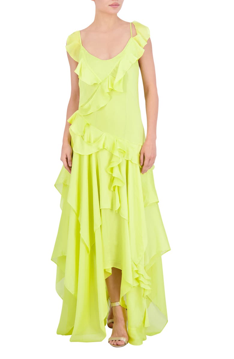 BCBGMAXAZRIA Ruffle Chiffon Gown | Nordstromrack