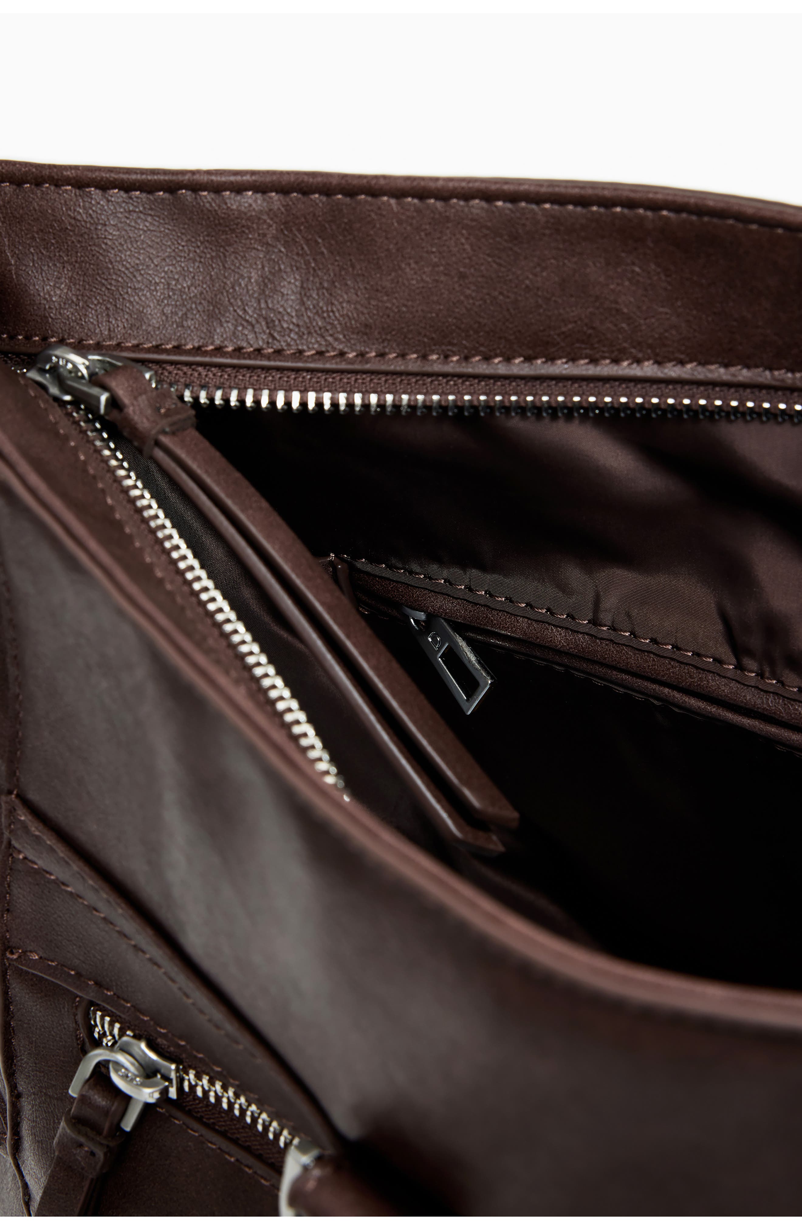 Desigual Big Faux Leather Backpack, Alternate, color, Dark Brown