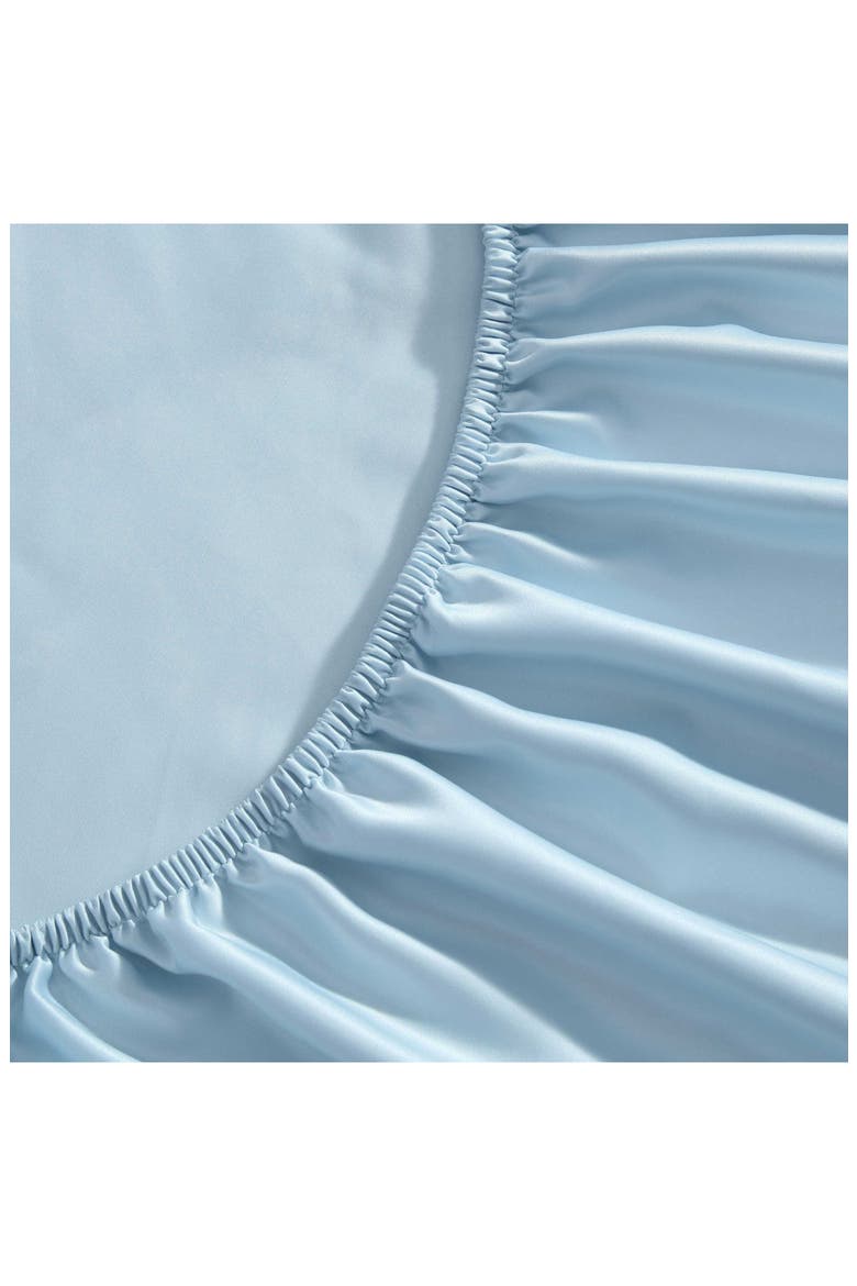 Satin Bliss Solid Sheet Set, Alternate, color, LIGHT BLUE