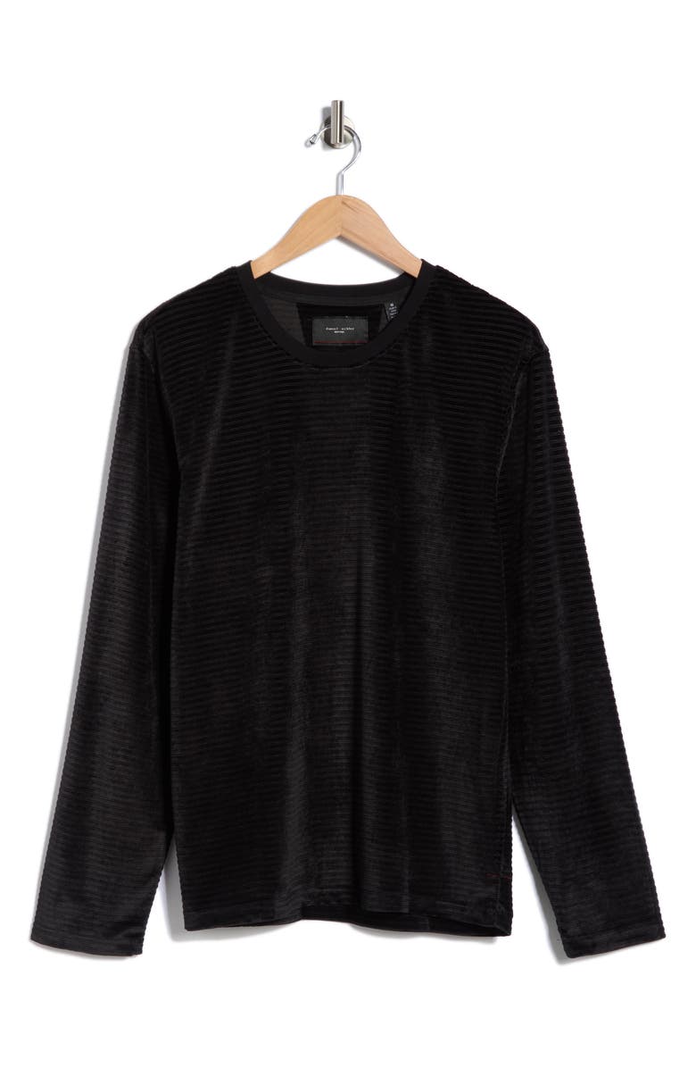 Daniel Buchler Textured Crewneck Sweatshirt, Alternate, color, Black