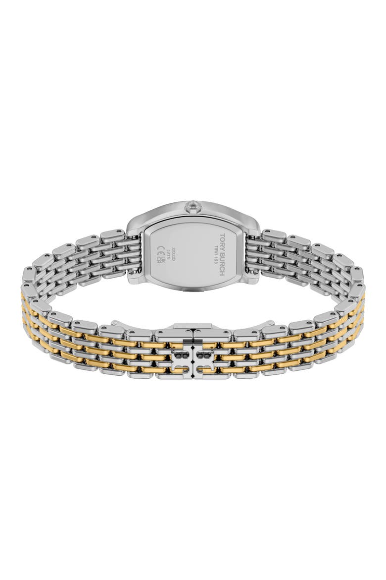The Eleanor Curve Bracelet Watch, 23mm x 31mm, Alternate, color, WHITE/ TWO TONE