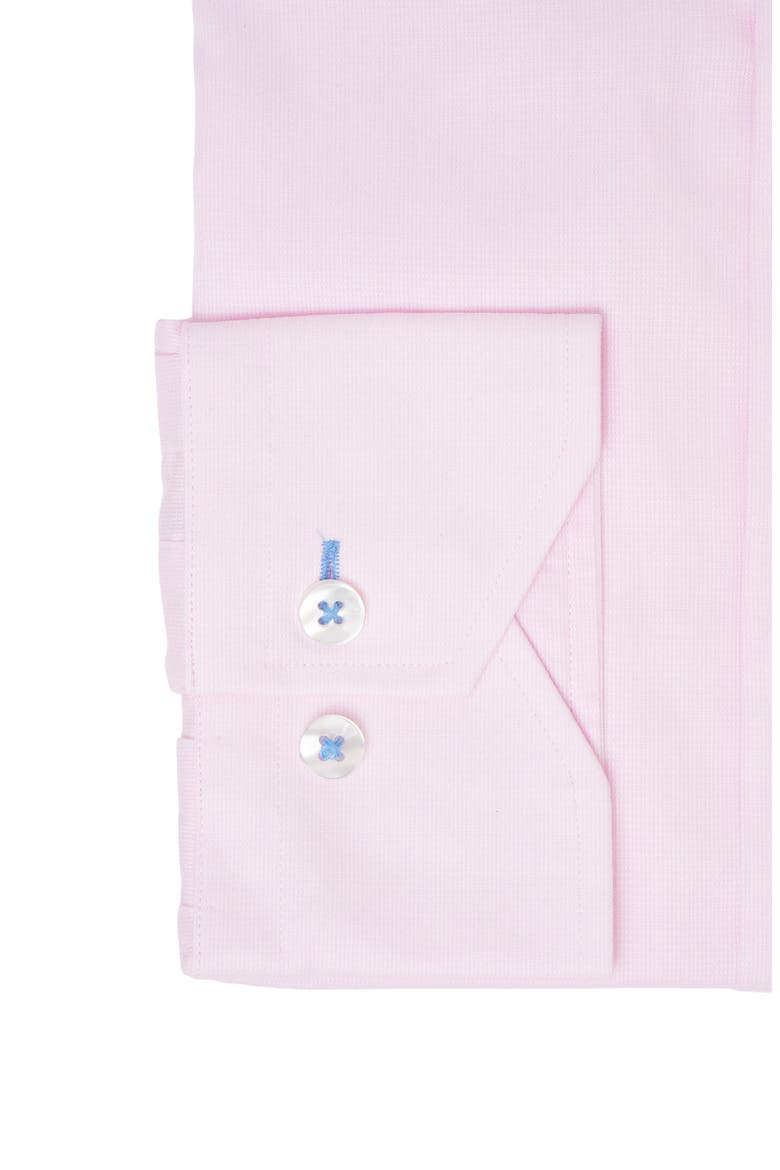 Solid Textured Slim Fit Dress Shirt, Alternate, color, PINK