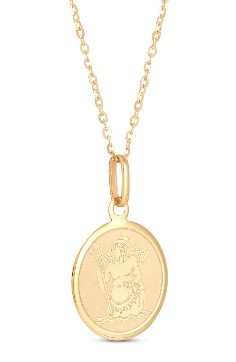 Frankie & Zoe Astrology Medallion Pendant Necklace, Alternate, color, Yellow Gold