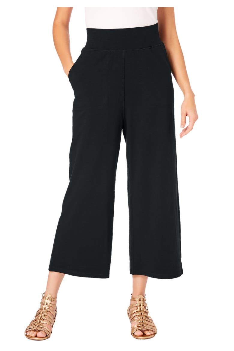 Side Pocket Essential Stretch Yoga Capri Pant, Main, color, BLACK