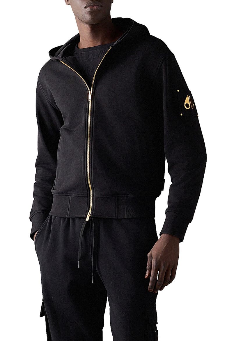 Hartsfield Cotton Zip Hoodie, Main, color, BLACK