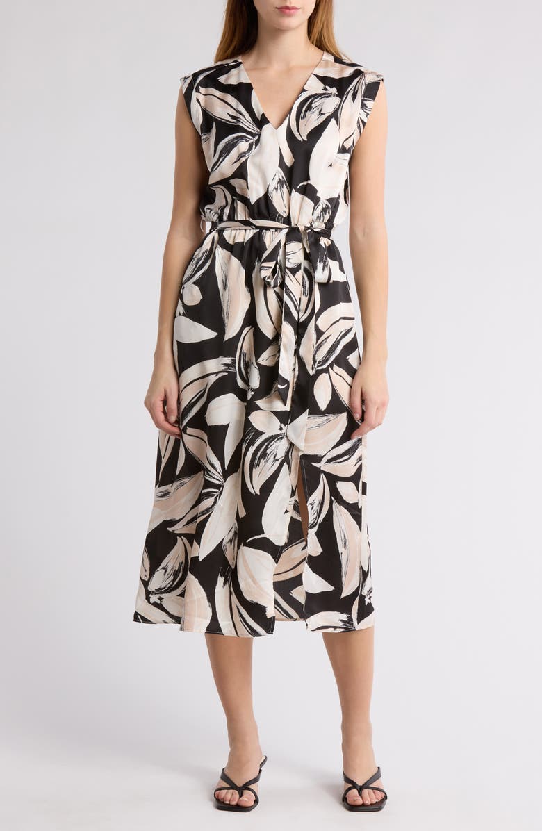 NORDSTROM RACK Tie Waist Midi Dress, Main, color,