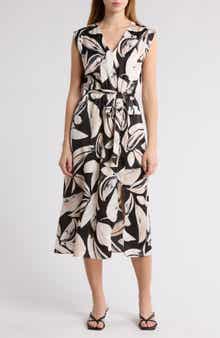 NORDSTROM RACK Tie Waist Midi Dress