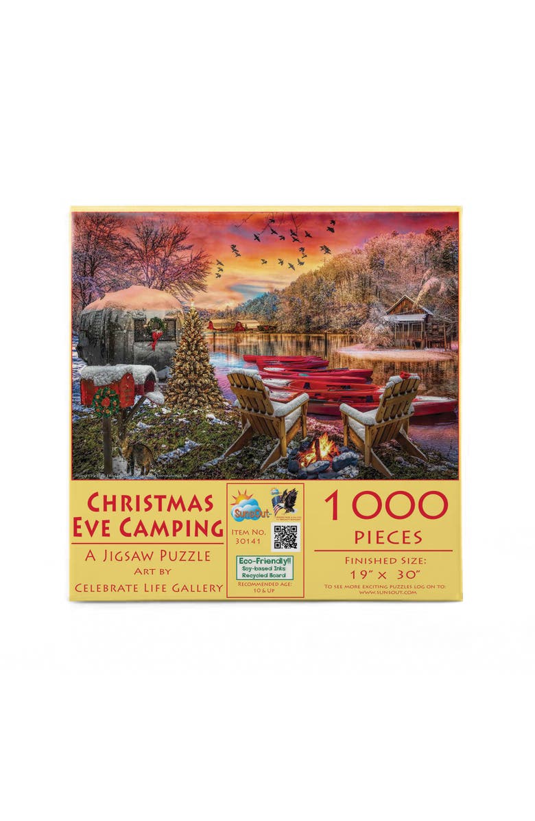 Sunsout Christmas Eve Camping 1000 piece Jigsaw Puzzle for Adults, Alternate, color, Multicolor
