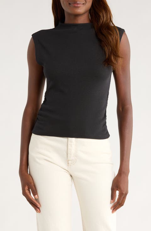 Lexi Rib Mock Neck Top