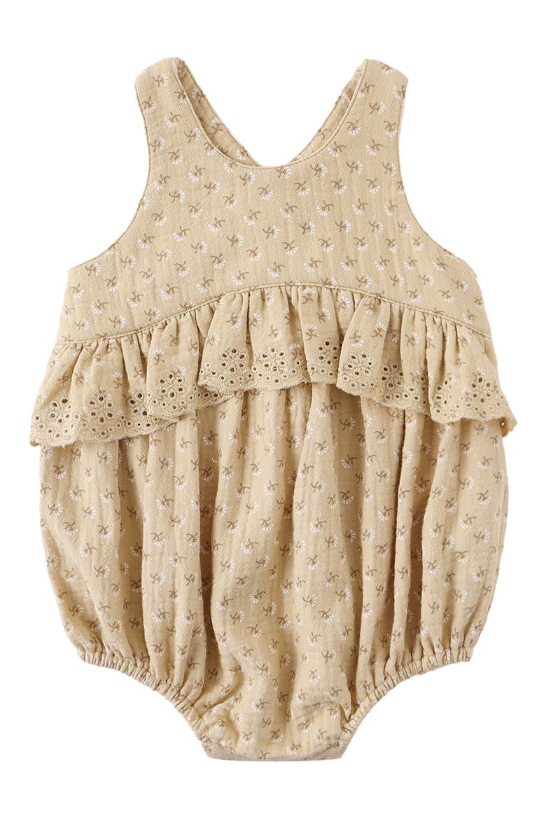 Penny Bubble Romper, Main, color, BUTTERSCOTCH