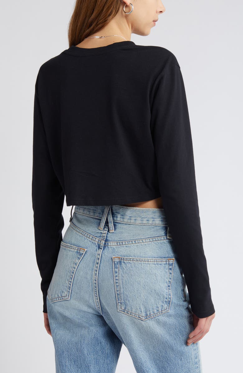 Open Edit Long Sleeve Crop T-Shirt, Alternate, color,