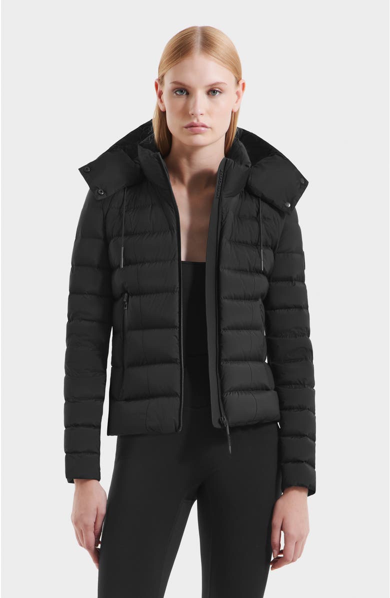 Rudsak Melissa Lightweight Down Puffer, Main, color, Black