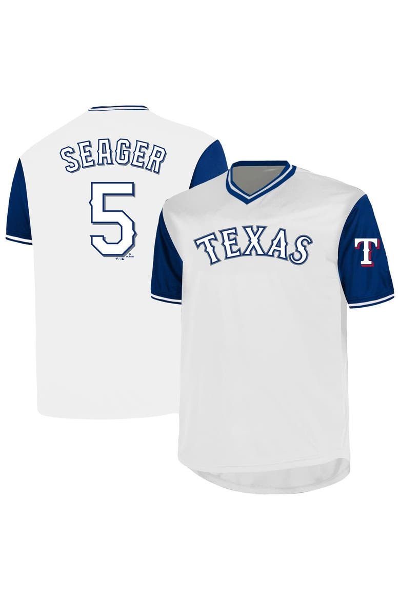 Men's Profile Corey Seager White Texas Rangers Big & Tall Name & Number Birdeye V-Neck T-Shirt, Main, color, White