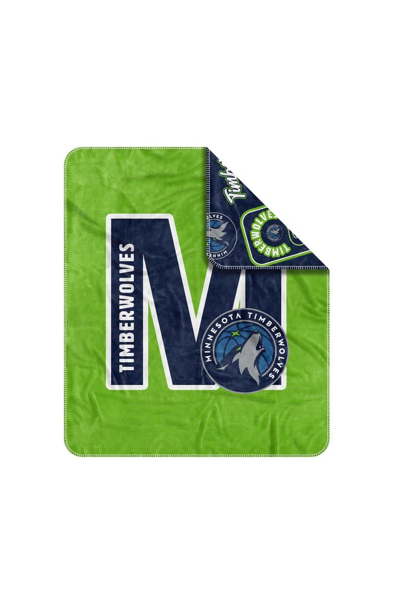 LOGO BRANDS Minnesota Timberwolves 50" x 60" Dream Weave Throw Blanket, Alternate, color, Navy