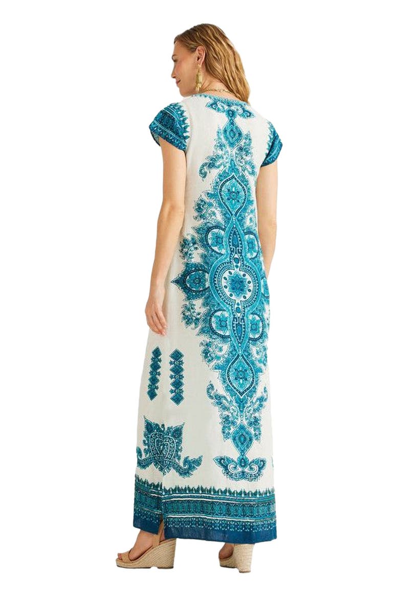 Medallion Dress, Alternate, color, White Blue