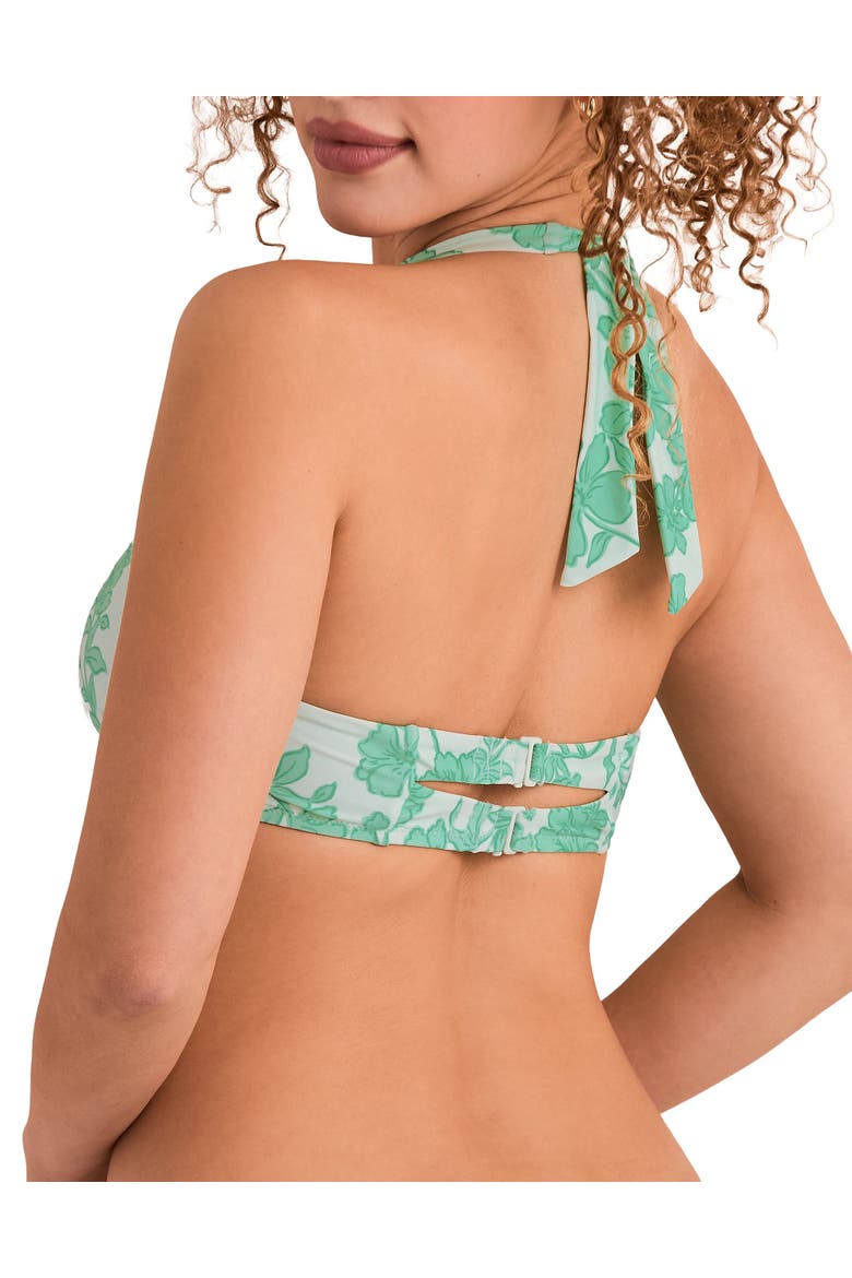 Perry Swimwear Bikini Top, Alternate, color, Floral green