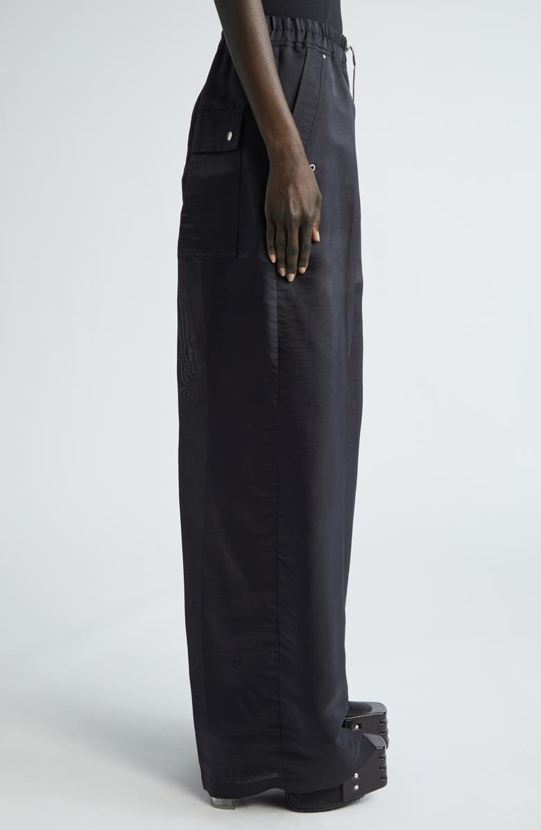 Rick Owens Drawstring Silk & Nylon Active Pants, Alternate, color, 