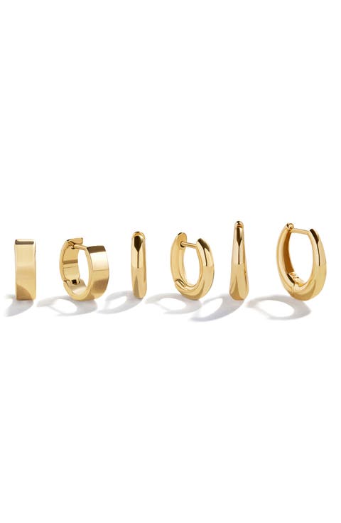 Maris Set of 3 Water Resistant Hoop Earrings