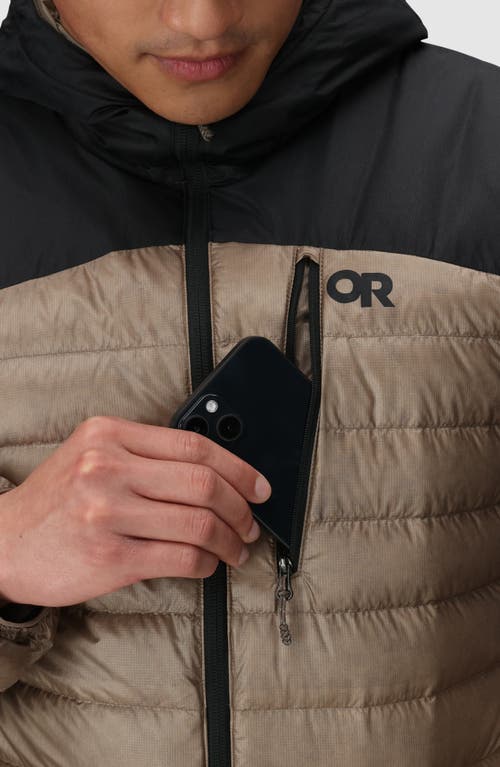 Outdoor Research Helium Water Resistant Hooded 800 Fill Down Jacket In Multi