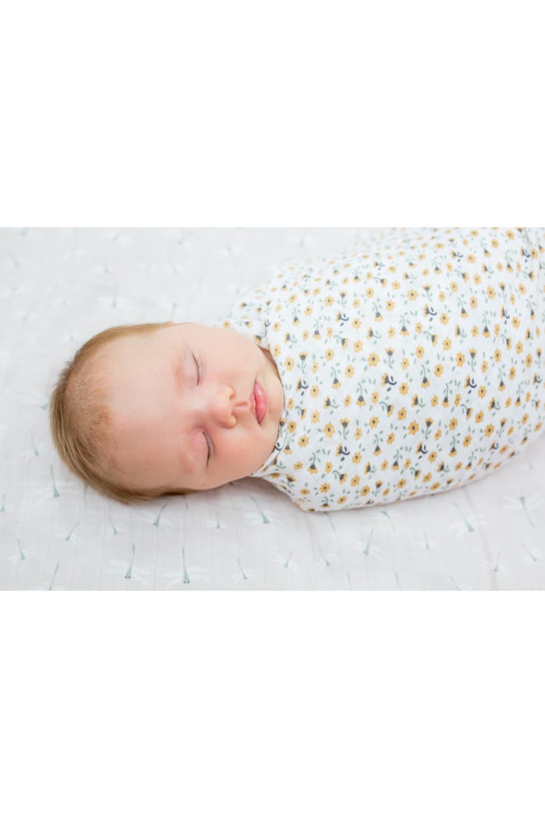 Cotton Muslin Swaddles 2 Pack, Alternate, color, Vintage Floral/Dragonfly