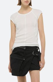 Helmut Lang Cap Sleeve Cotton & Modal T-Shirt