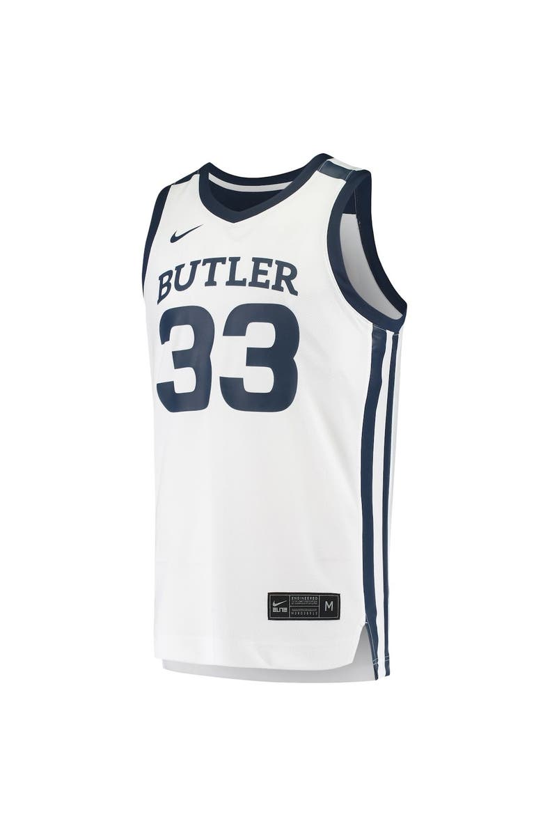Nike Men's Nike #33 White Butler Bulldogs Replica Basketball Jersey, Alternate, color, 
