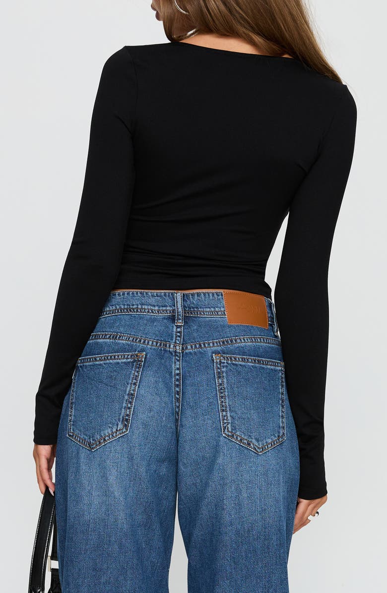 Princess Polly Sold on You Cutout Long Sleeve Top, Alternate, color, 