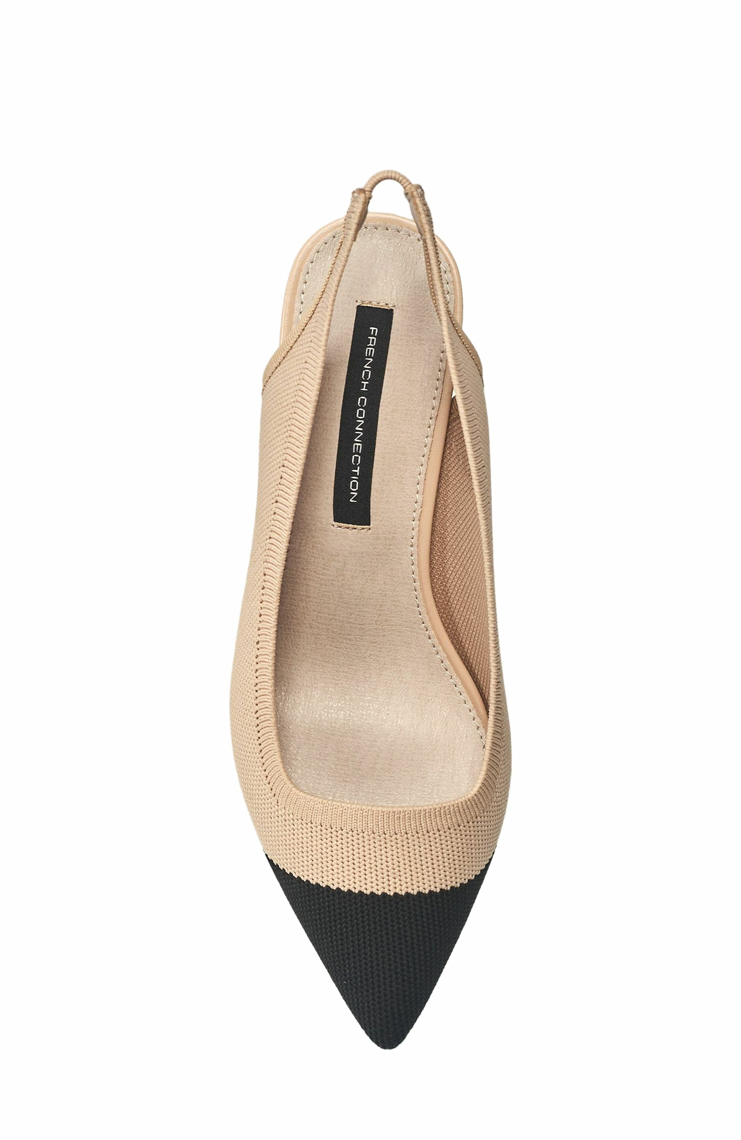 French Connection Viva Slingback Heel, Alternate, color, Nude Black