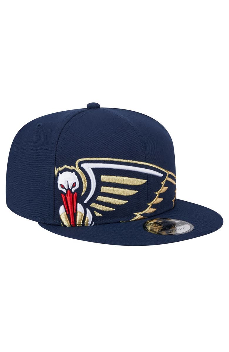 New Era Men's New Era Navy New Orleans Pelicans Sport Night Team Shadow 9FIFTY Snapback Hat, Alternate, color, 