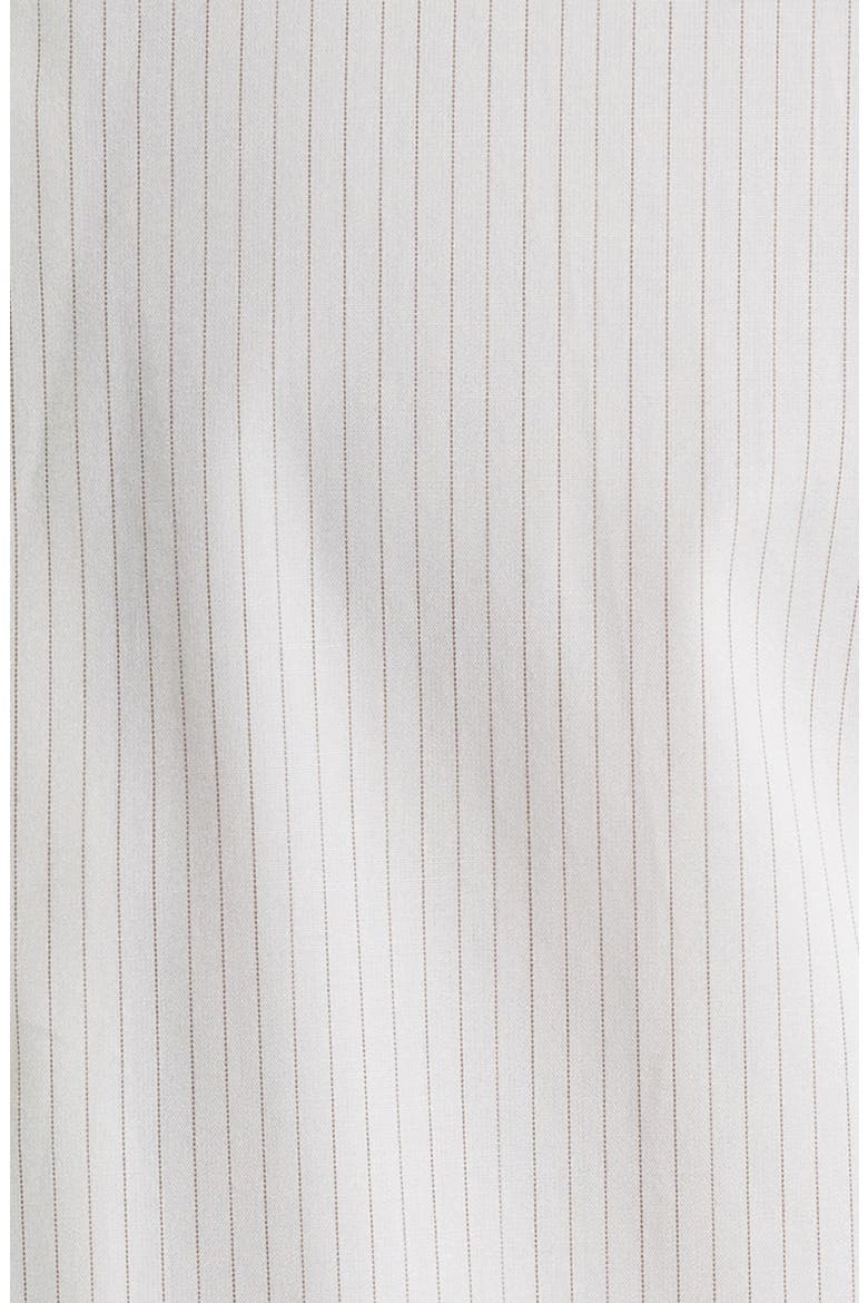 Hays Slim Fit Pinstripe Cotton Dress Shirt, Alternate, color, BEIGE/ KHAKI