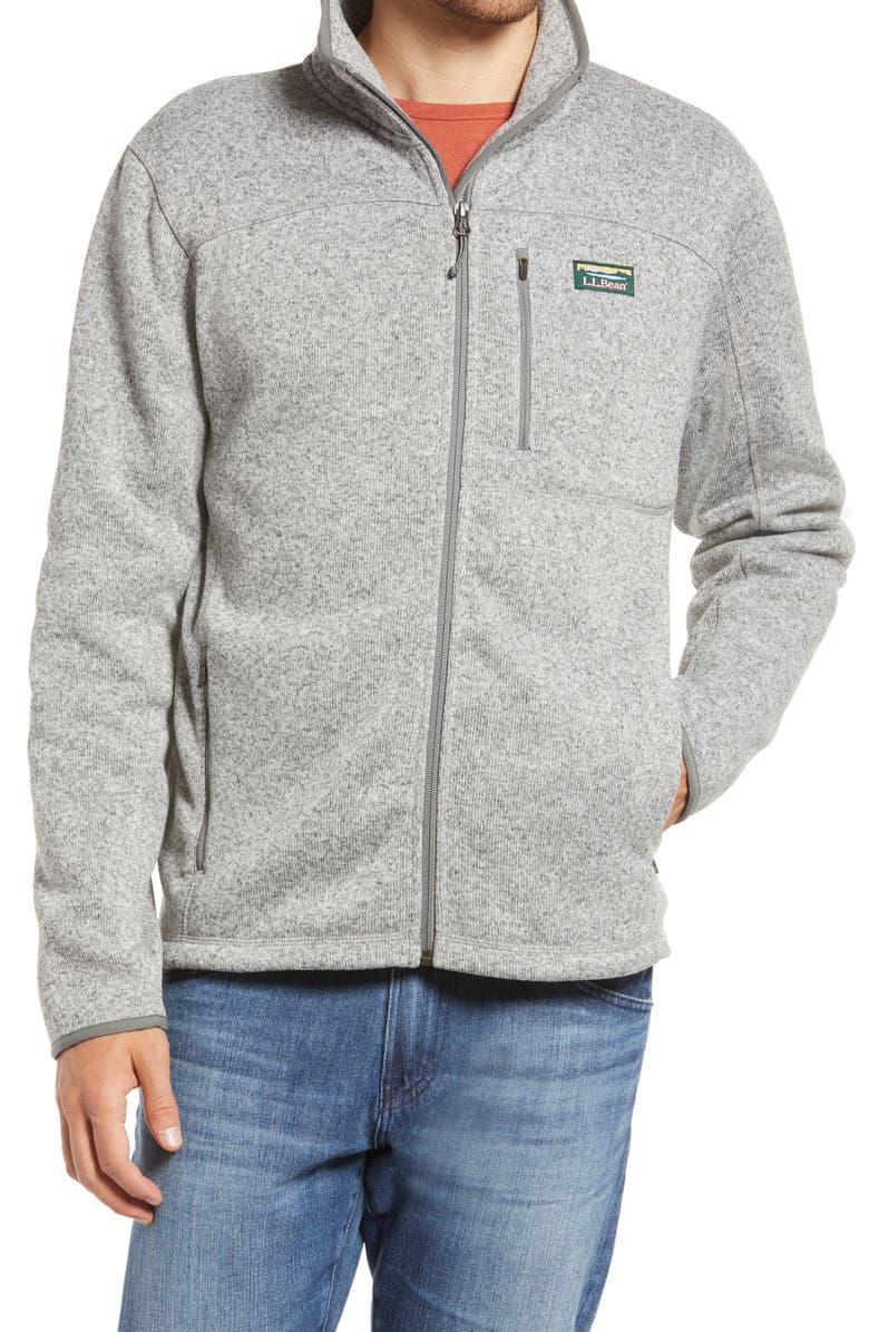 L.L.Bean Men's Sweater Fleece Jacket, Alternate, color, Grey Heather
