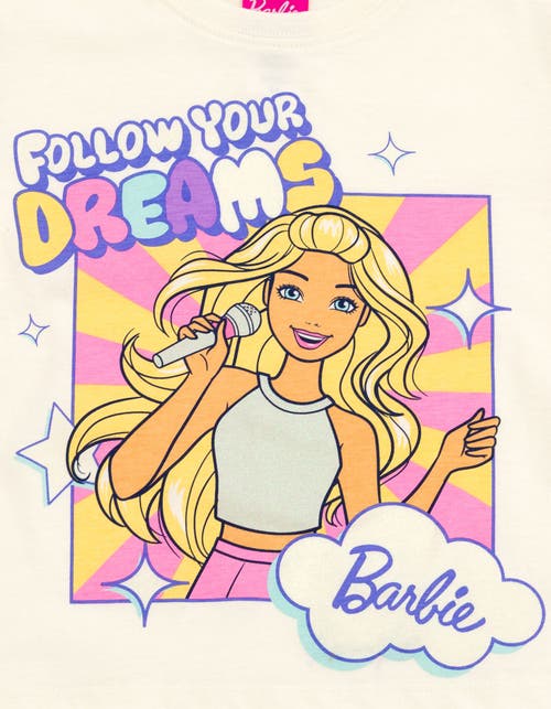 Barbie T-shirt & Mesh Shorts Set In Yellow